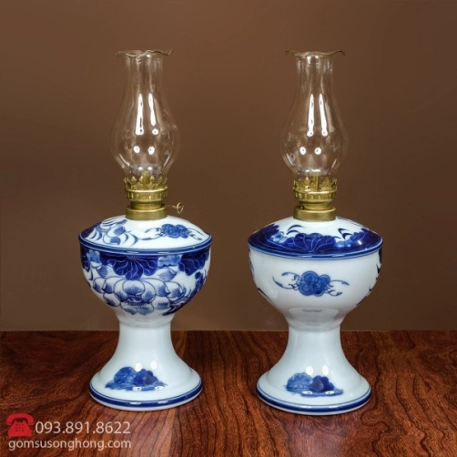 Đèn Thờ Vuông - Men Rong Cổ Truyền