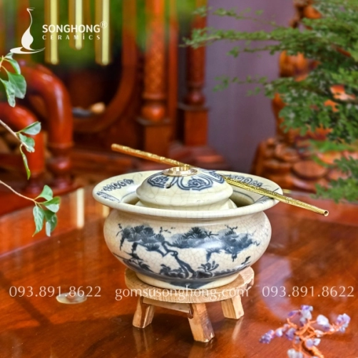 Bộ Điếu Bát Men Rạn