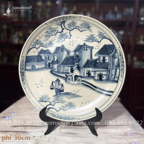 Đĩa Tranh Gốm 30cm - M6