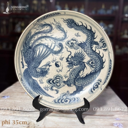 Đĩa Tranh Gốm 35cm - M7