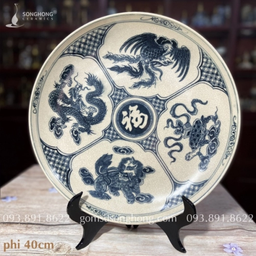 Đĩa Tranh Gốm 40cm - M8