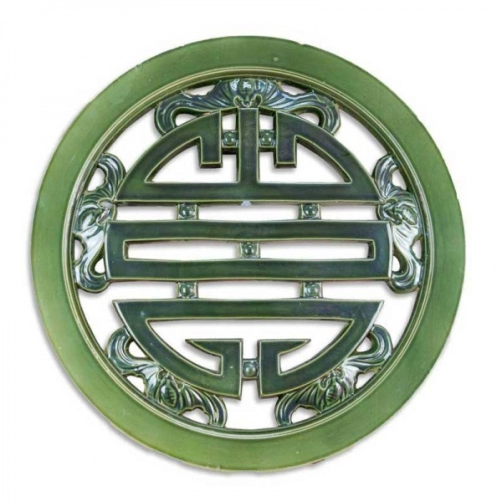 Gạch Tròn Chữ Thọ Xanh