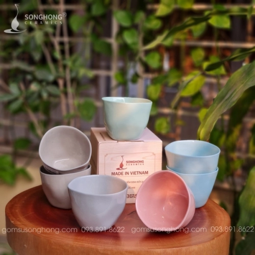 Cốc Gốm Màu Pastel Không Quai 250ml