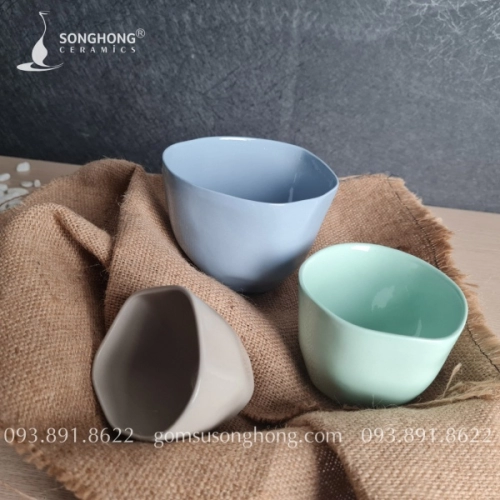 Cốc Gốm Màu Pastel Không Quai 350ml