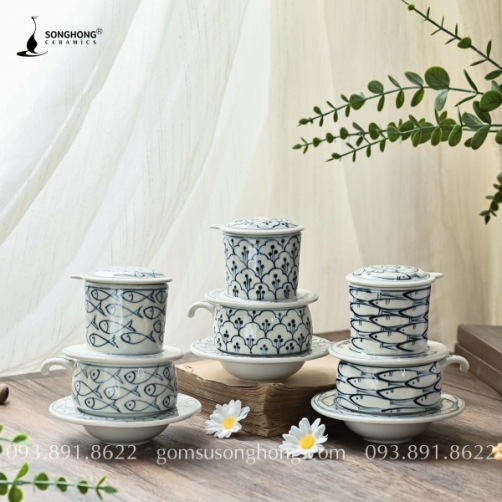 Tách Cafe Phin Gốm - Mẫu 8