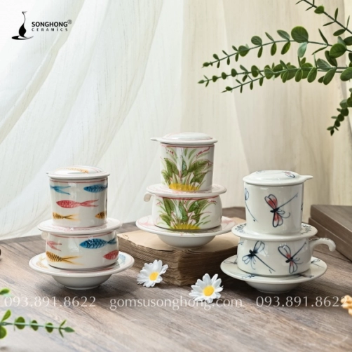 Tách Cafe Phin Gốm - Mẫu 10