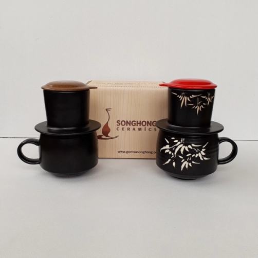 Tách Cafe Phin Gốm - Mẫu 19