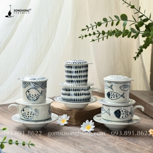 Tách Cafe Phin Gốm - Mẫu 20