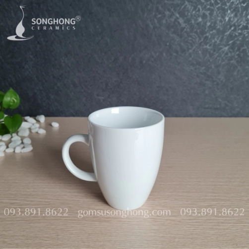 Cốc (Ca) Sứ Trắng 320ml - M8