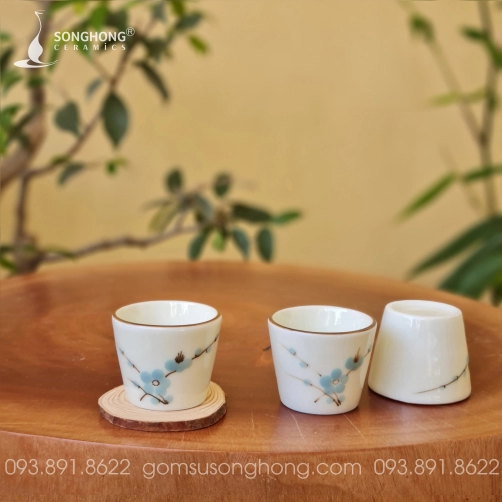 Ly Rượu Gốm Vẽ Tay - Mẫu 1