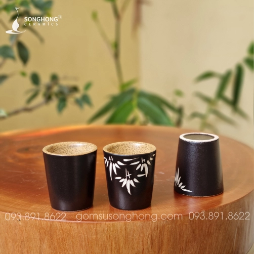 Ly Gốm Rượu Sake - Soju - Mẫu 6