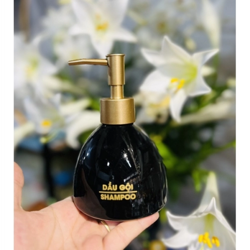 Bình Gốm Đựng Dầu Gội 250ml - M19