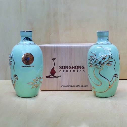 Nậm Rượu 300ml Men Màu - M11