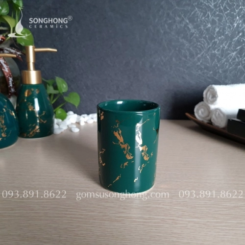 Cốc Đánh Răng M4 Vân Vàng Kim